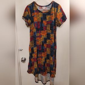 Abstract hi-low dress